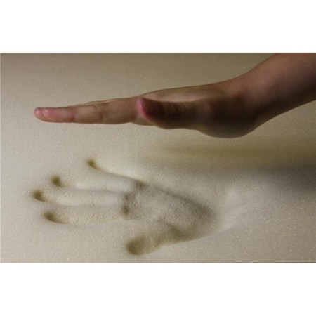 Memory Foam Solutions Memory Foam Solutions UBST52 2 in. Thick Twin Size Soft Yet Supportive Medium Firm Visco Elastic Memory Foam Mattress Pad Bed Topper UBST52